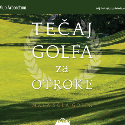 Šola golfa za otroke golf kluba Arboretum